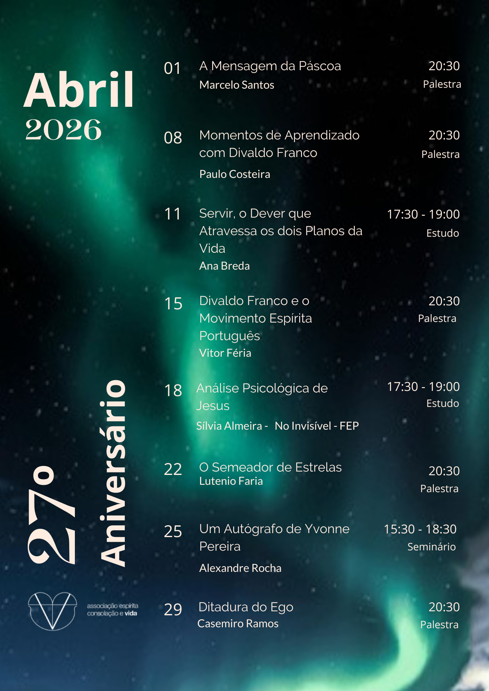 26º Aniversário da Associação Espírita Consolação e Vida