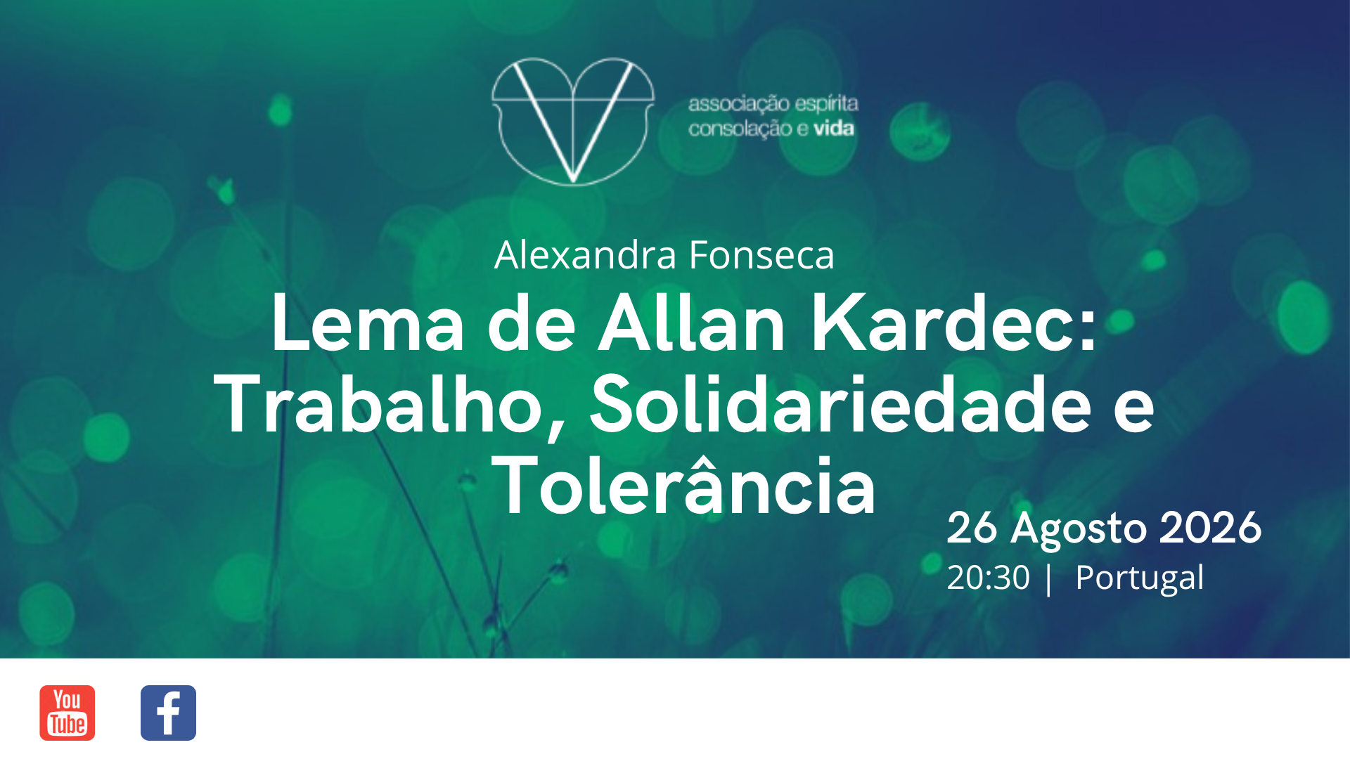 Lema de Allan Kardec: Trabalho, Solidariedade e Esperança